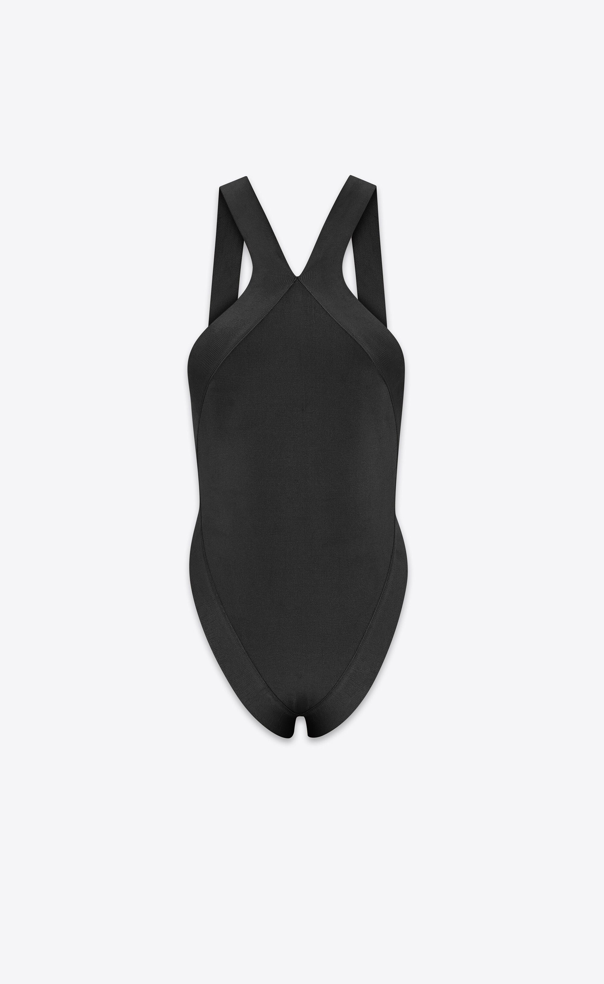 Saint Laurent Paris o1tr1nto0325 Backless Bodysuit in Knit in Black Size S / US 4 / IT 40 - 1 Thumbnail