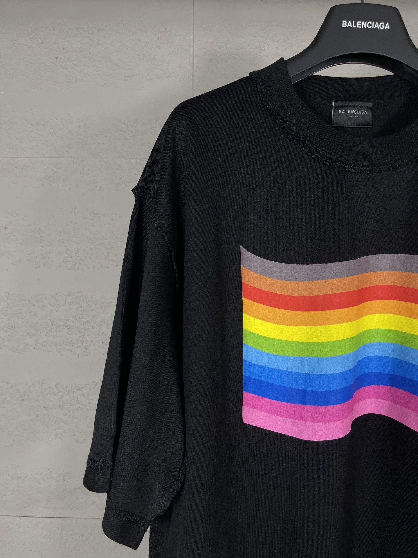 o1bcso1str0625 Rainbow Flag Inside-Out T-Shirt Oversized