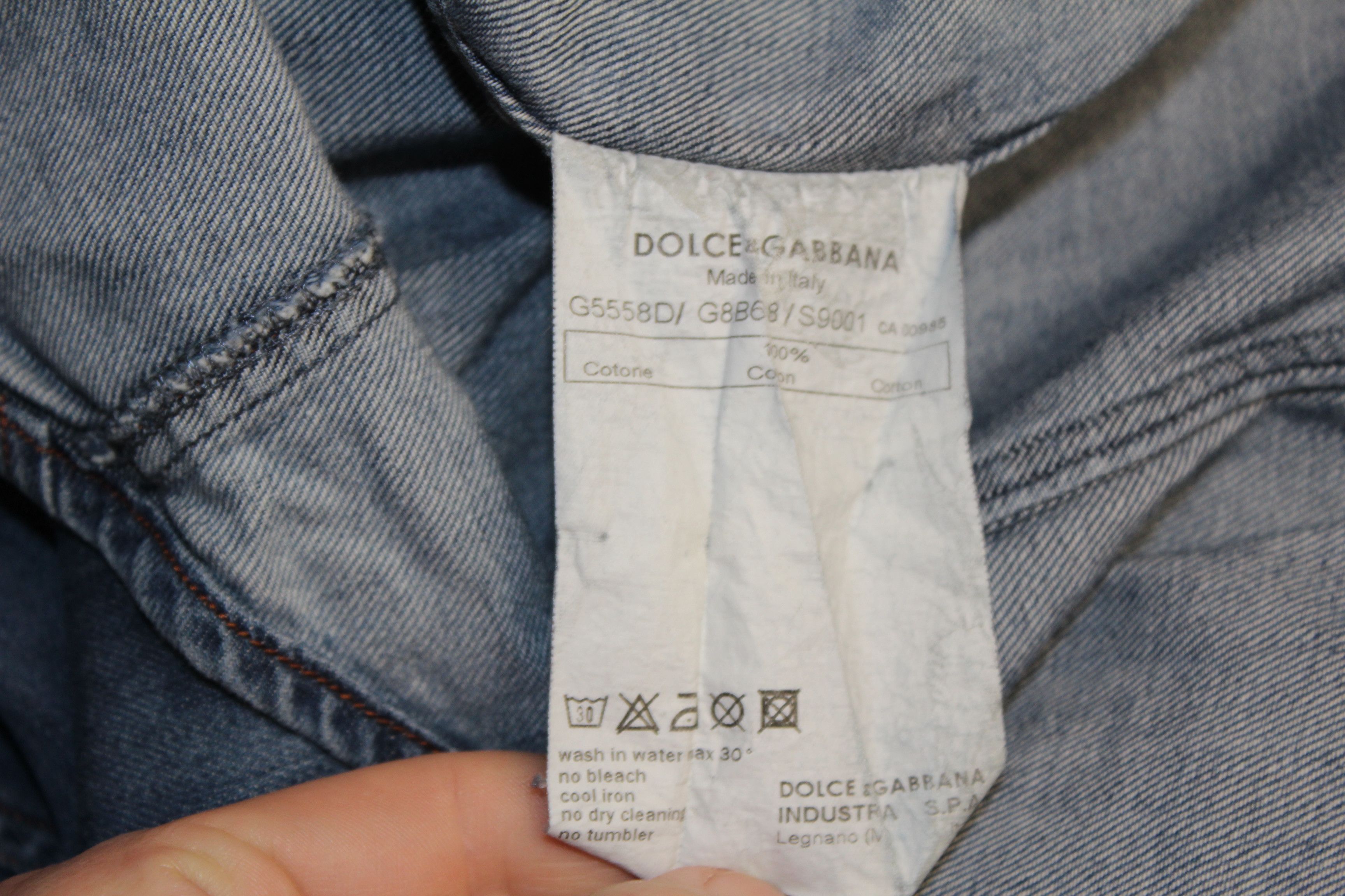 Other Men's Dolce&Gabbana Gold Denim Blue Shirt Top Size US S / EU 44-46 / 1 - 6 Thumbnail