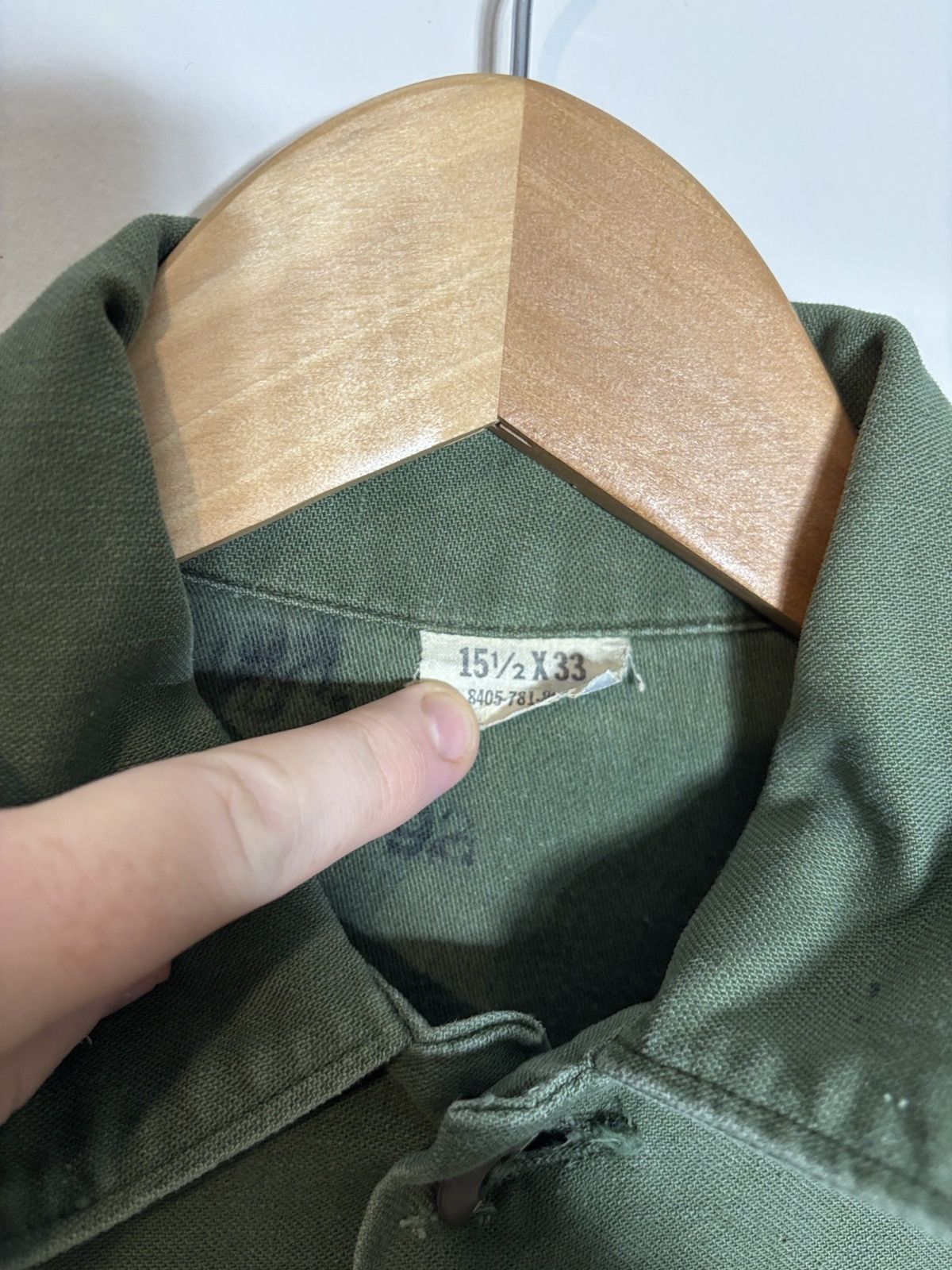Vintage Vintage 60s/70s Vietnam USMC OG107 Fatigue Shirt Size US M / EU 48-50 / 2 - 3 Thumbnail
