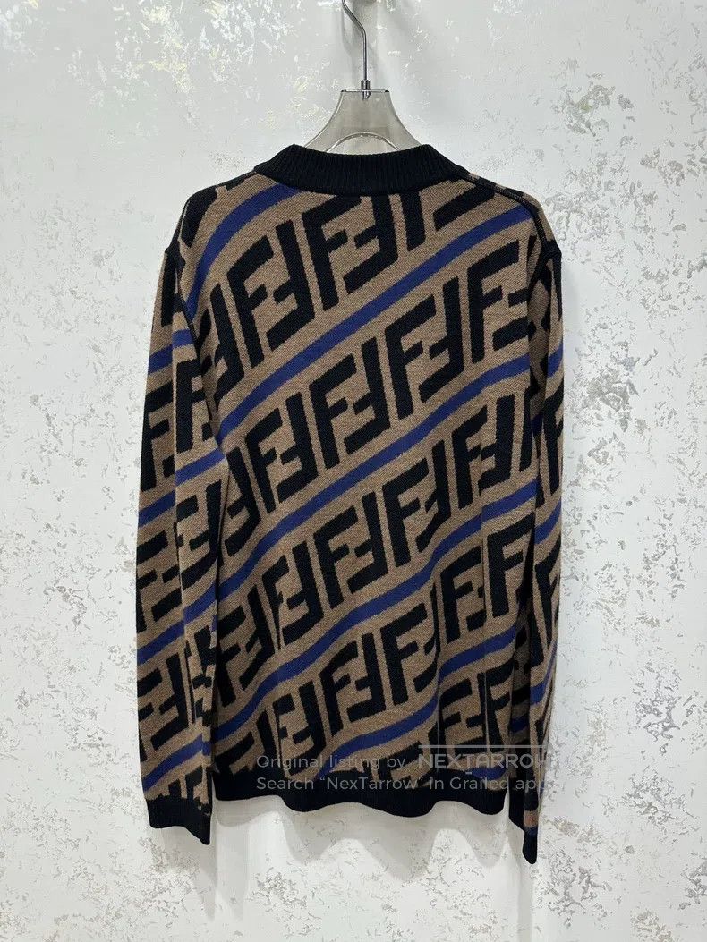 Fendi Fendi Classic Monogram Logo Knit Sweater Size US L / EU 52-54 / 3 - 2 Thumbnail
