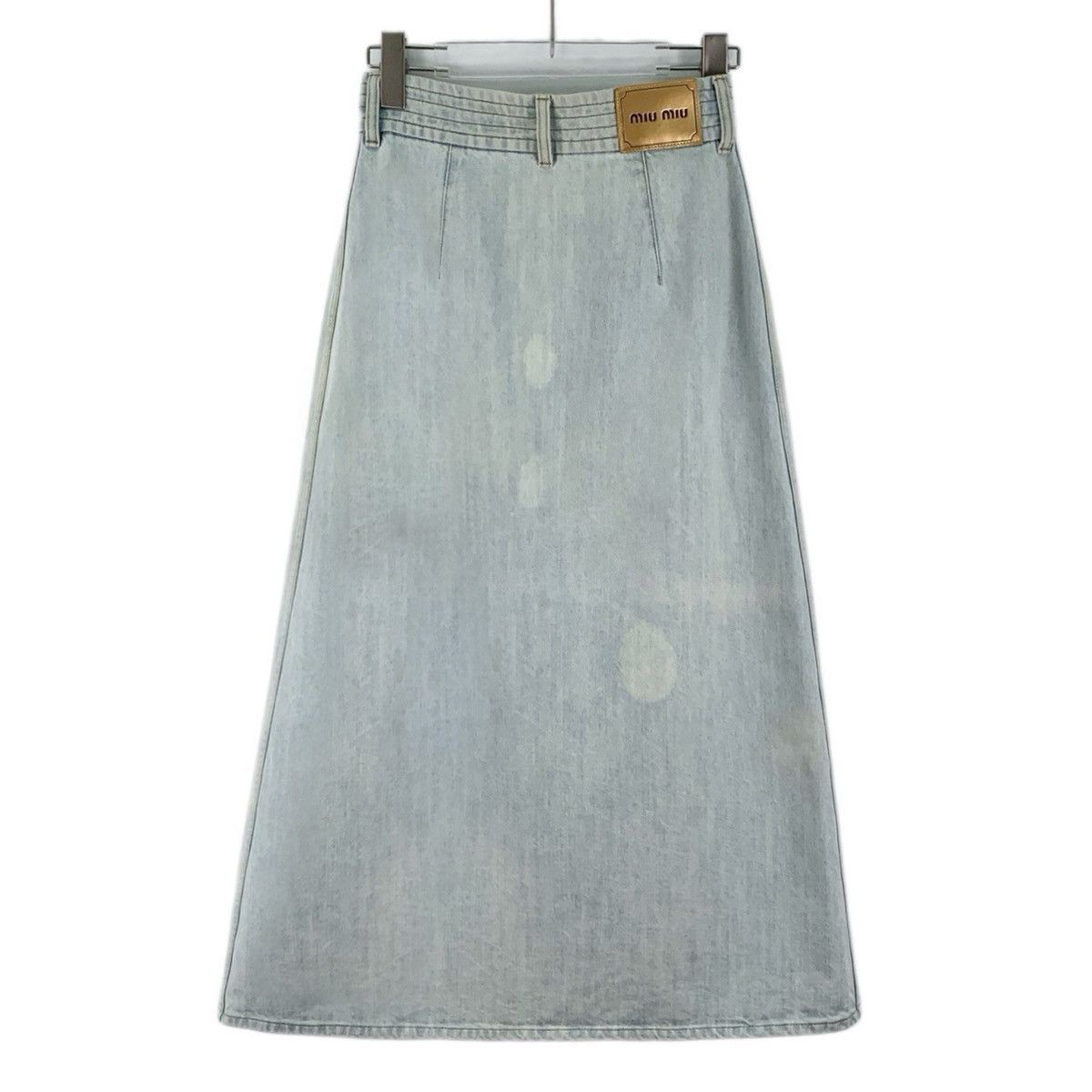 Miu Miu Miu Miu Light Blue Single-breasted Denim Maxi Skirt K26WX Size 26" / US 2 / IT 38 - 2 Thumbnail