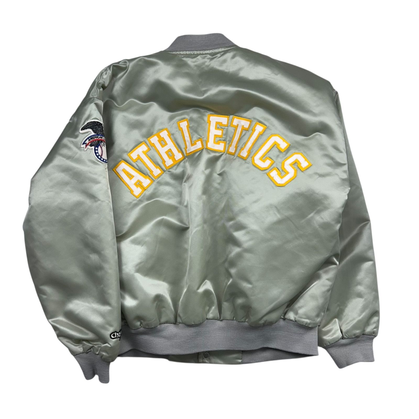 MLB VTG 90s MLB OAKLAND ATHLETICS A's CHALK LINE SATIN JACKET Size US L / EU 52-54 / 3 - 1 Thumbnail