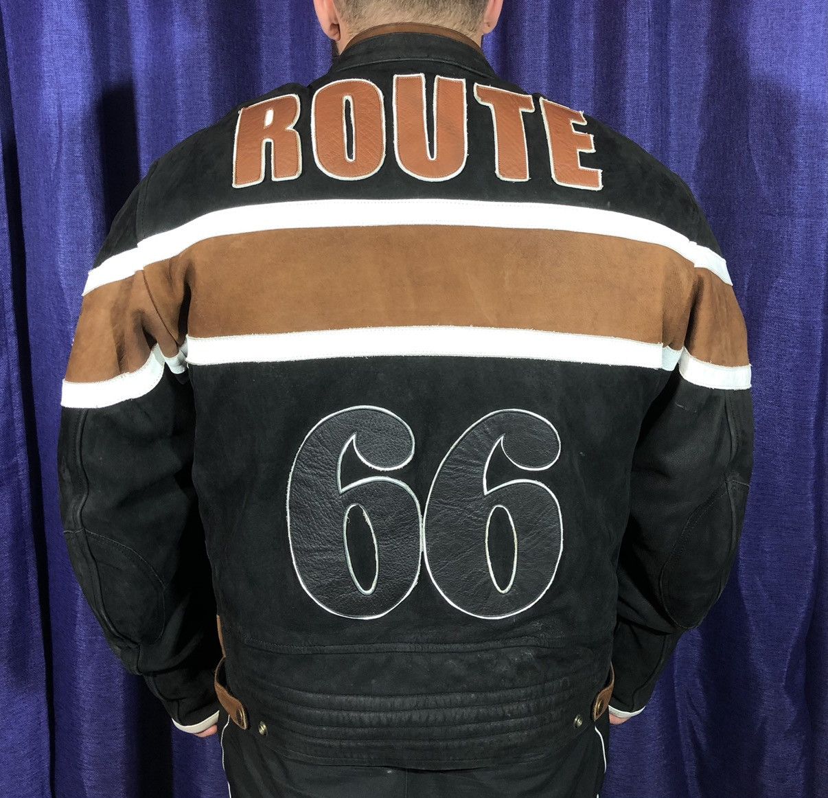 Ferrari × Harley Davidson × Honda Route 66 Daytona Leather Moto Motorcycle Racing Jacket Size US XL / EU 56 / 4 - 4 Thumbnail