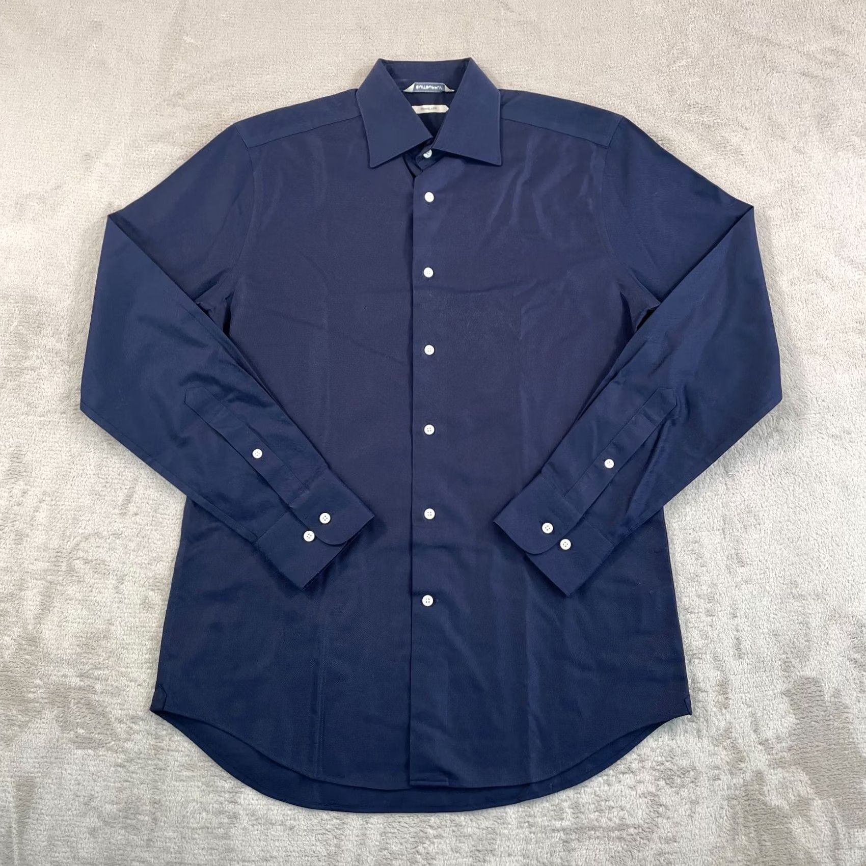 Suitsupply Suitsupply Traveller Dress Shirt Men 37 14.5 Navy Blue Long Sleeve Wrinkle Free Size 40R - 3 Thumbnail