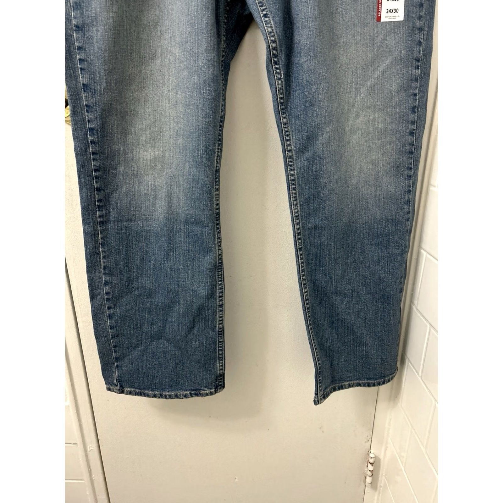 Vintage Levi Strauss Signature Gold Jeans Mens 34x30 Blue Relaxed Straight Denim Flex Waistband Jeans Regular Blue Men XS? Size US 34 / EU 50 - 3 Thumbnail