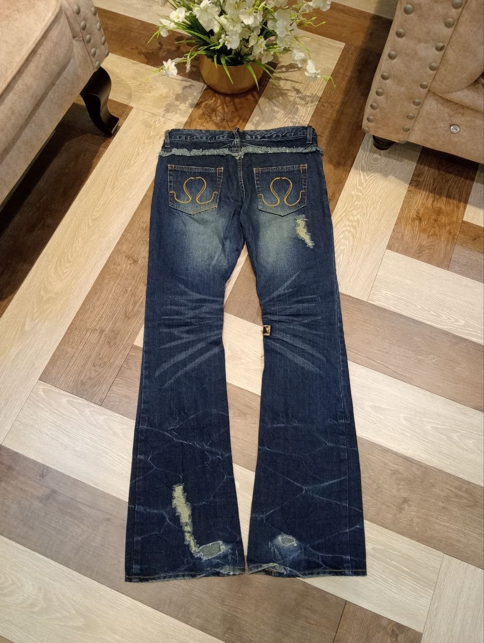 CIVARIZE CIVARIZE JAPAN PATCHED DENIM FLARED PANTS Size US 32 / EU 48 - 9 Thumbnail