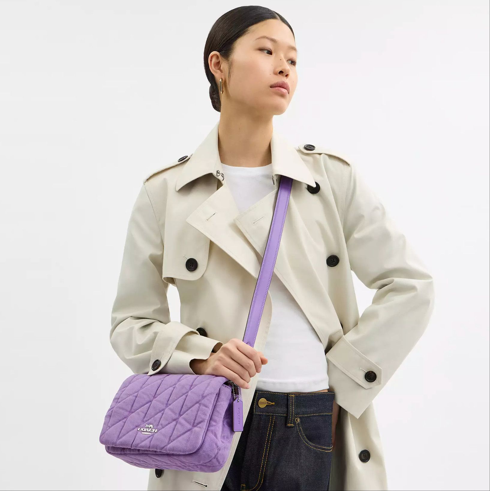 Coach Quinn Bag Silver/Iris CBR15 Size ONE SIZE - 12 Thumbnail