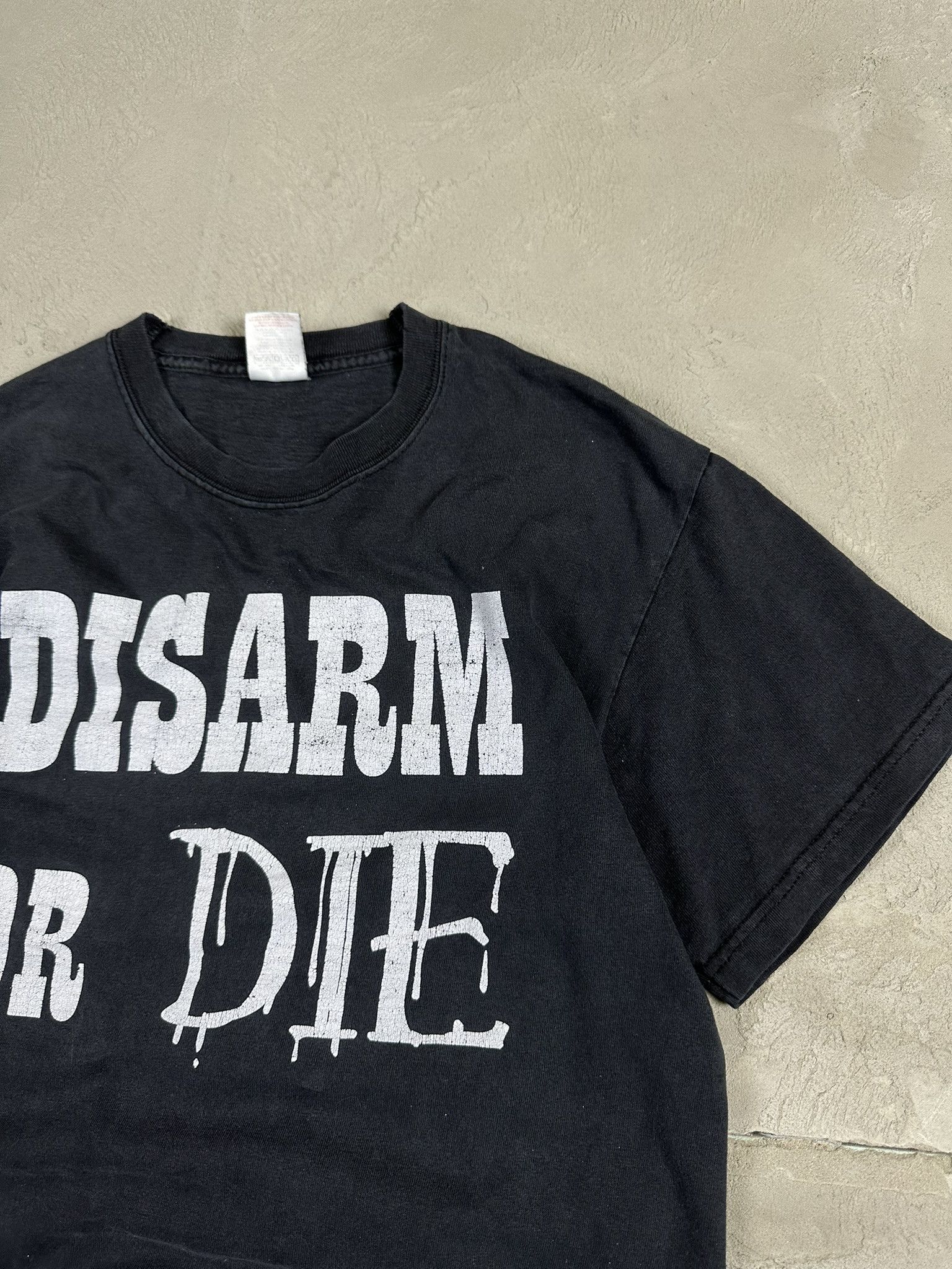 Band Tees × Vintage Vintage Y2k Politycal Asylium Disarm or Die Punk T-shirt Size US M / EU 48-50 / 2 - 8 Thumbnail