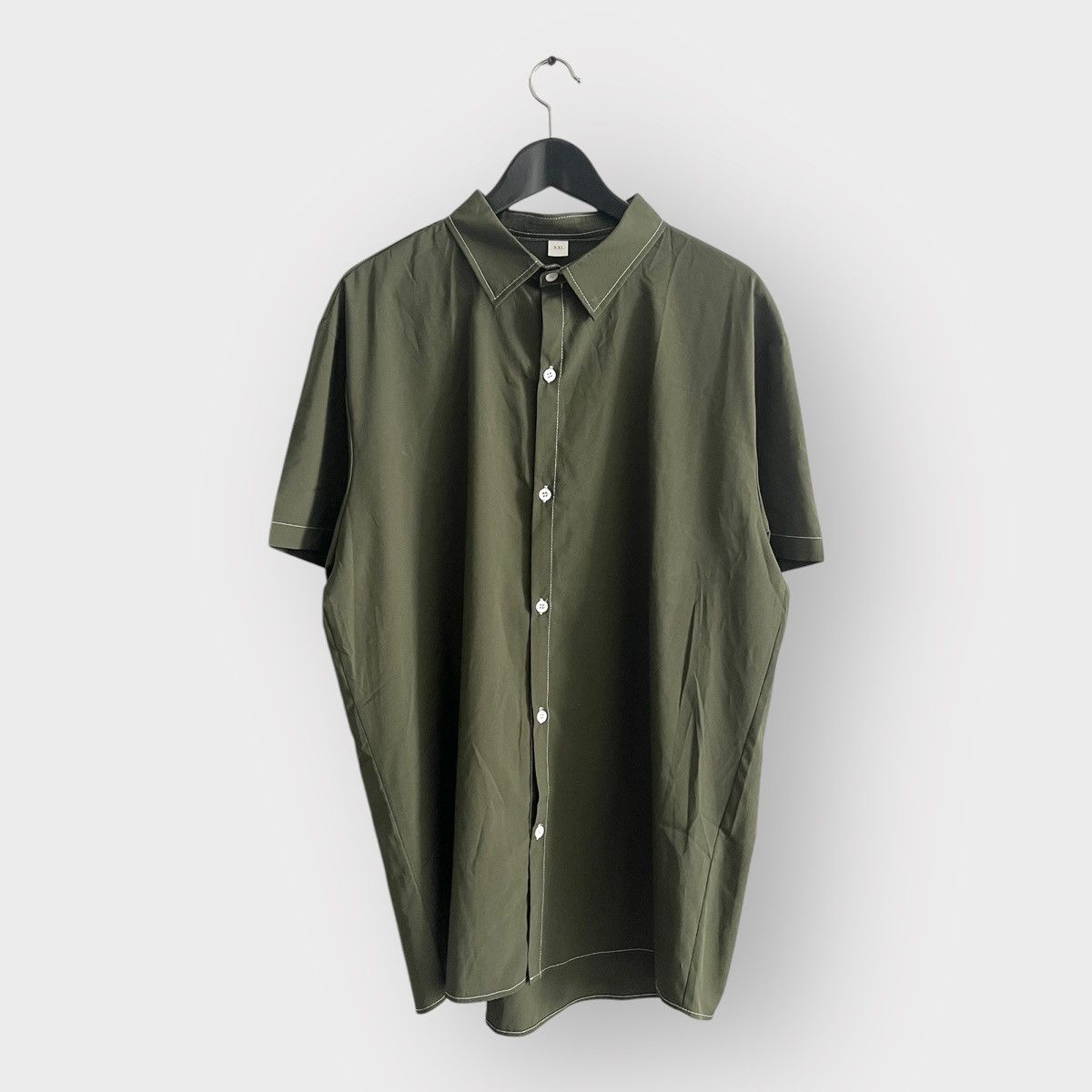 Shein STEAL! Shein Green Short Sleeves Shirt (2XL) Size US XXL / EU 58 / 5 - 1 Thumbnail