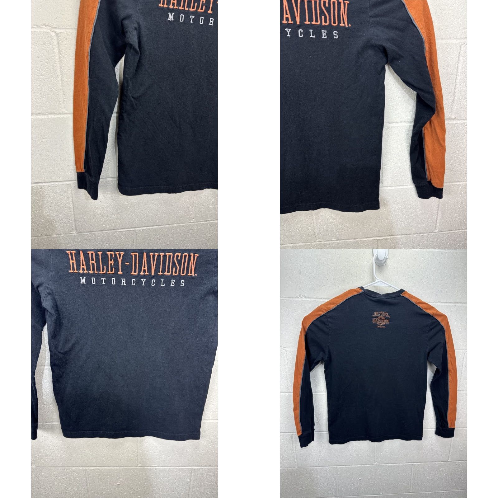 Harley Davidson Harley Davidson Women's Long Sleeve Shirt Black Orange Embroidered L Casual Biker Motorcycle Size L / US 10 / IT 46 - 8 Thumbnail