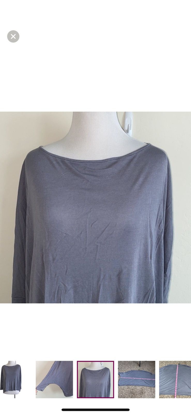 Vince Vince small grey boxy silk blend top Size S / US 4 / IT 40 - 2 Thumbnail