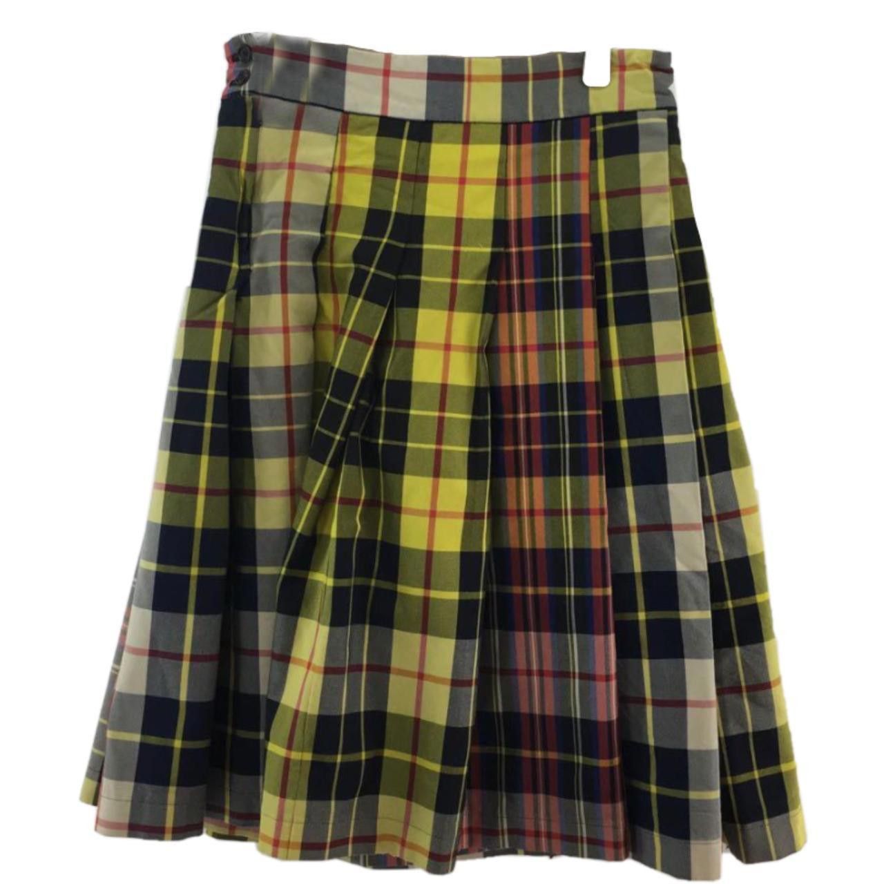 Comme des Garcons Comme Des Garcons Flare Checkered Pleat Midi Skort Size 28" / US 6 / IT 42 - 2 Thumbnail