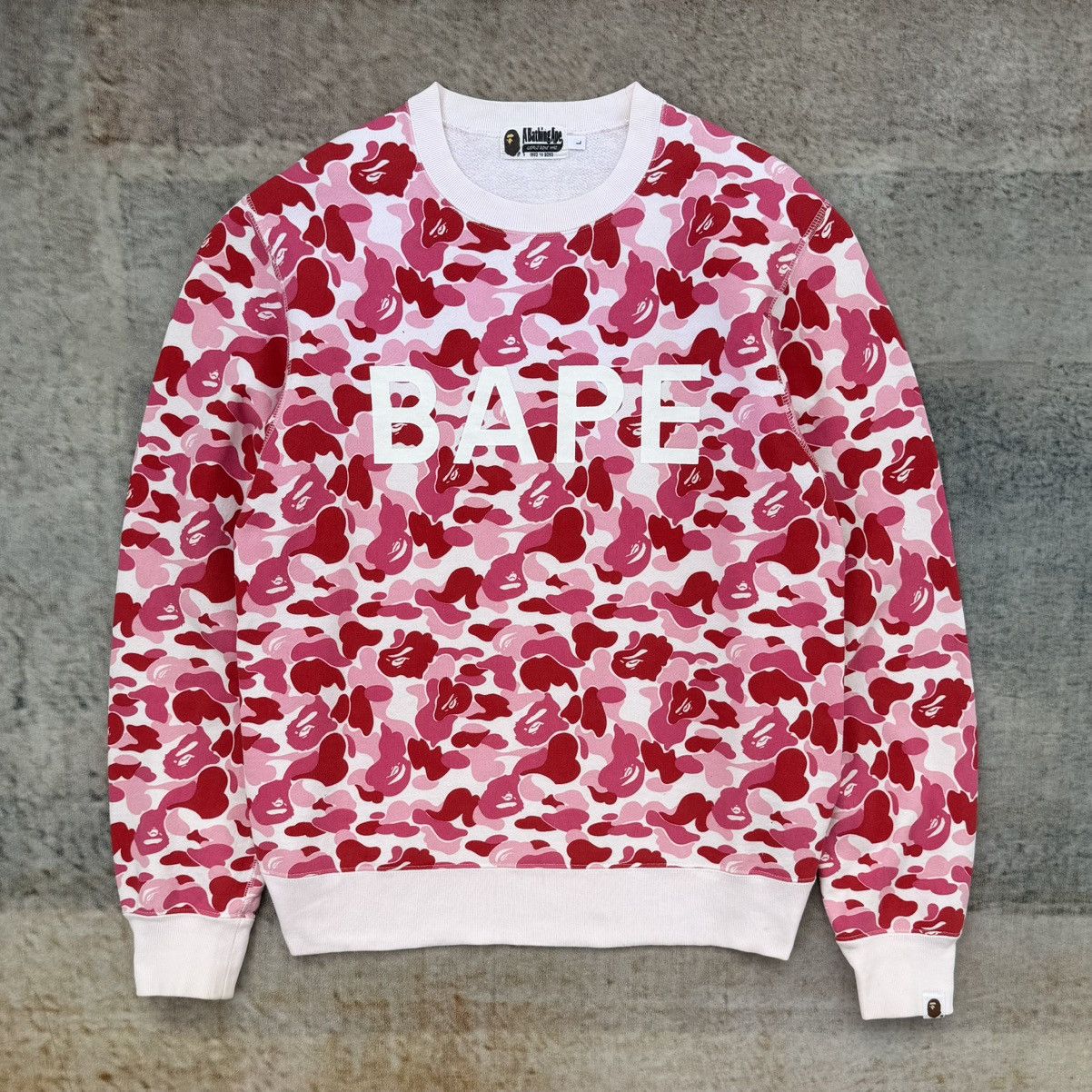 Bape BAPE ABC Camo Crewneck Pink Mens Size US L / EU 52-54 / 3 - 6 Thumbnail