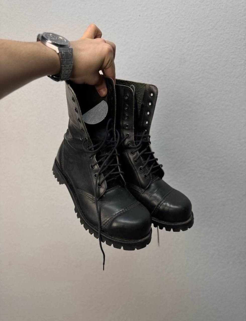 Vintage Leather Platform Punk Boots Undercover Flame Rare Opium Size US 7 / EU 40 - 6 Thumbnail