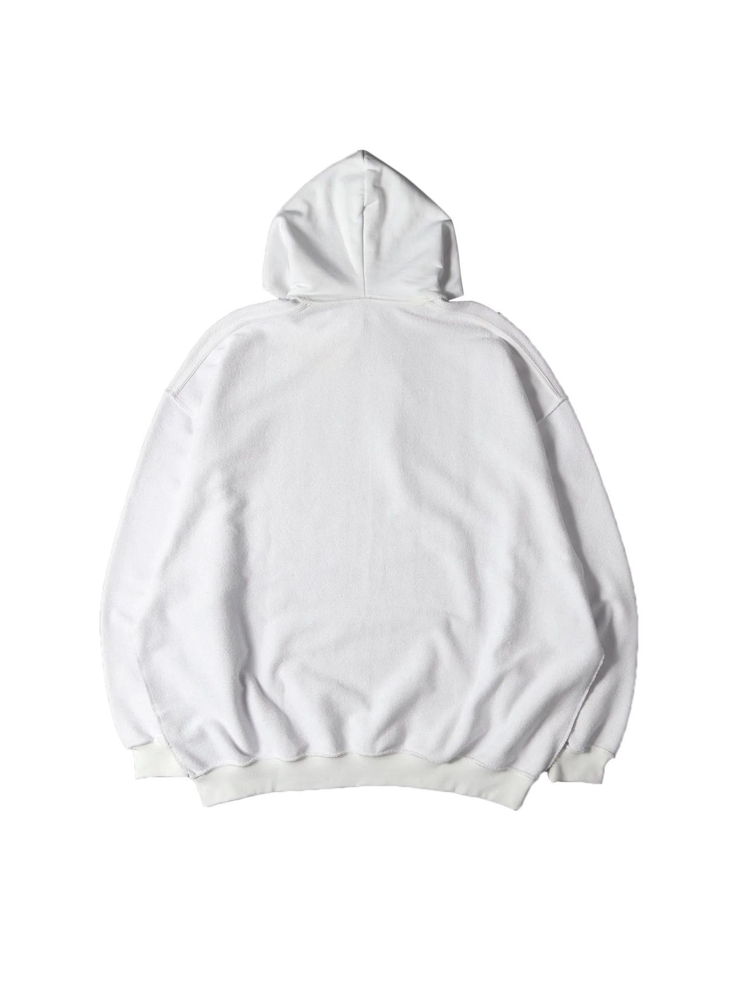 Vetements Vetements Inside-Out Hoodie - White Cotton Size US S / EU 44-46 / 1 - 2 Thumbnail