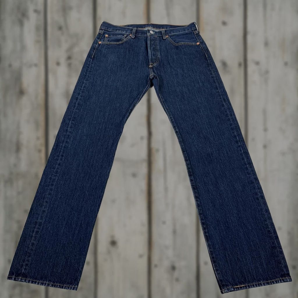 Levi's Levi's Jeans Mens 33x32 Blue 501 Straight Fit Denim Pants Cowboy Work Size US 33 - 1 Thumbnail