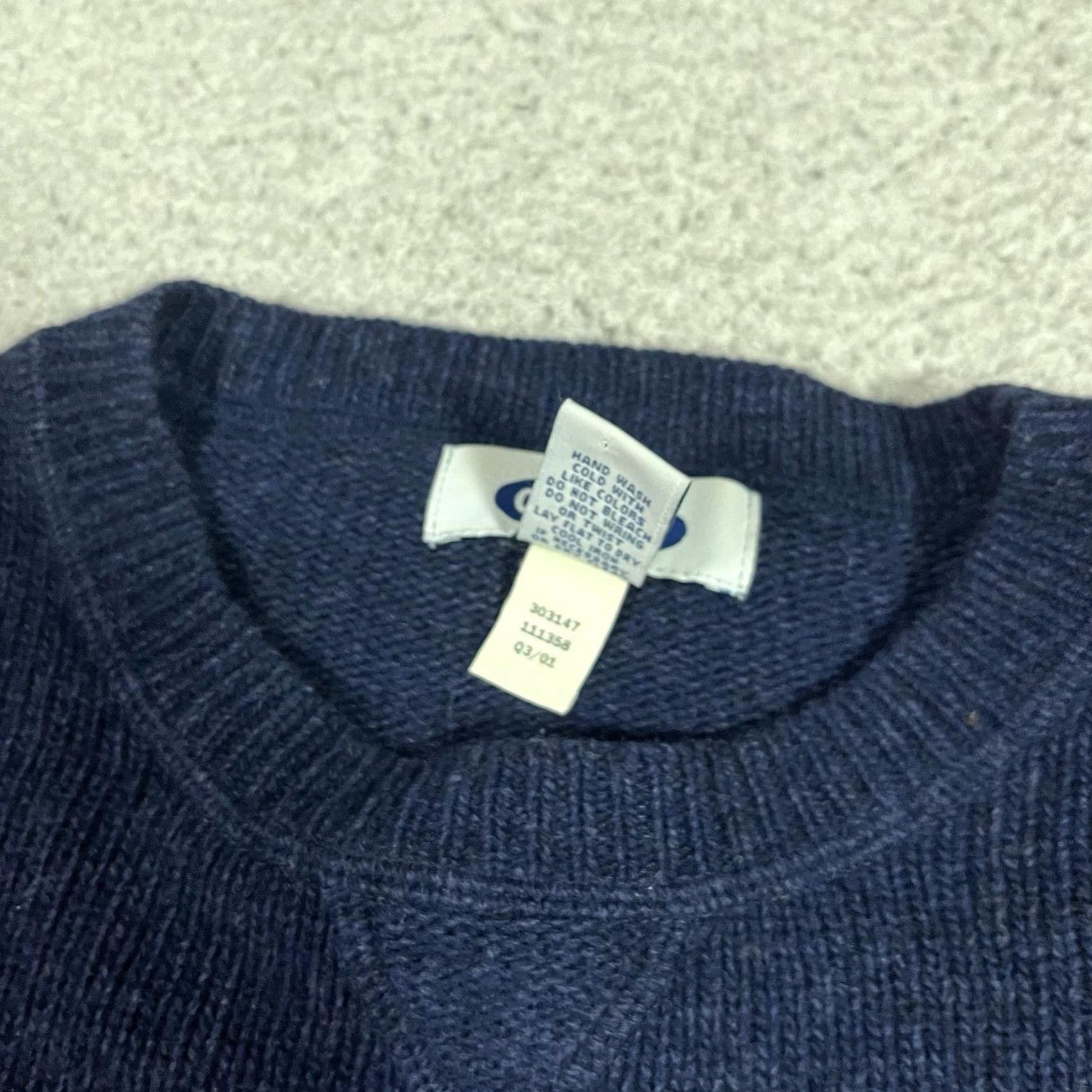 Old Navy VINTAGE Old Navy SweatER Mens XL Pullover Crew Neck Wool Nylon Blue 80s 90s Preppy Logo Shirt Sweater Size US XL / EU 56 / 4 - 3 Thumbnail