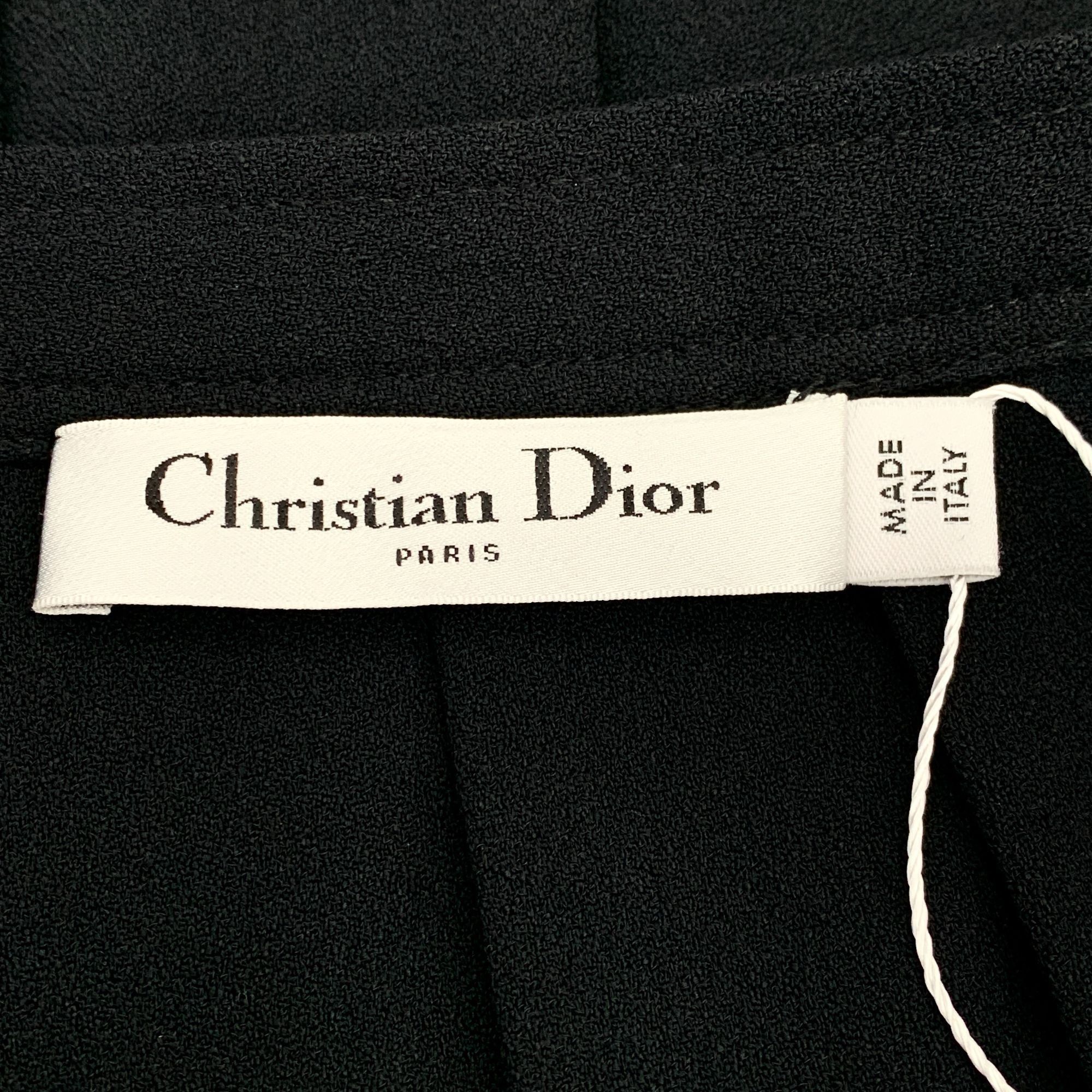 Christian Dior Monsieur Christian Dior Black Side Button Pleated Casual Skirt Size 3 Size 34" / US 12 / IT 48 - 2 Thumbnail