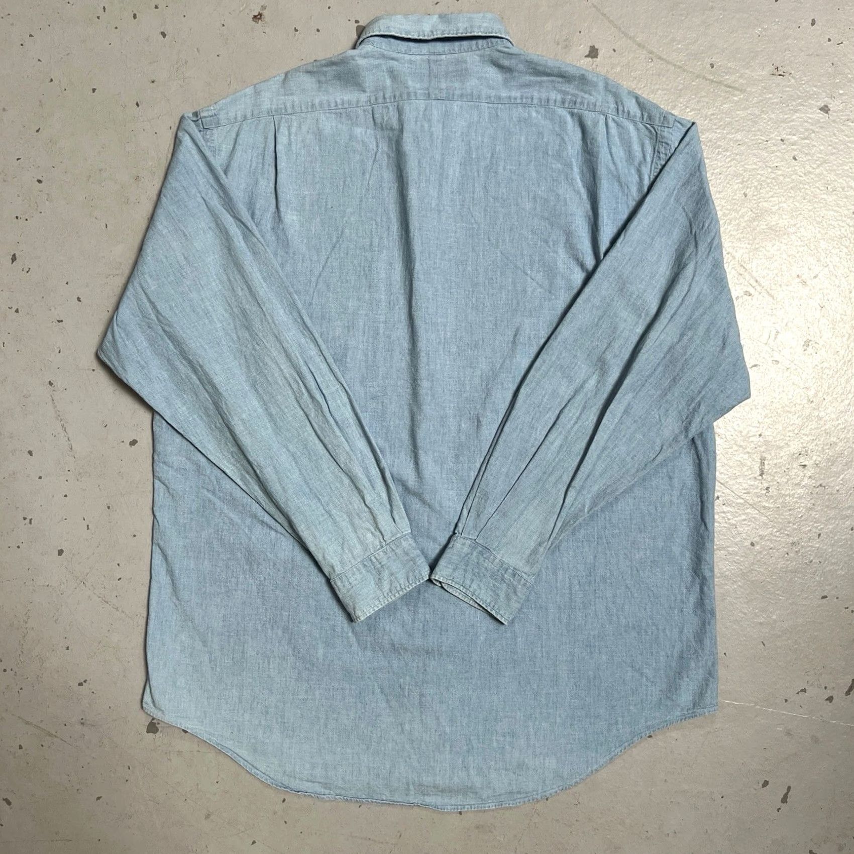 Vintage Vintage Polo Sport Ralph Lauren USA Flag Chambray Work Shirt L Size US L / EU 52-54 / 3 - 7 Thumbnail