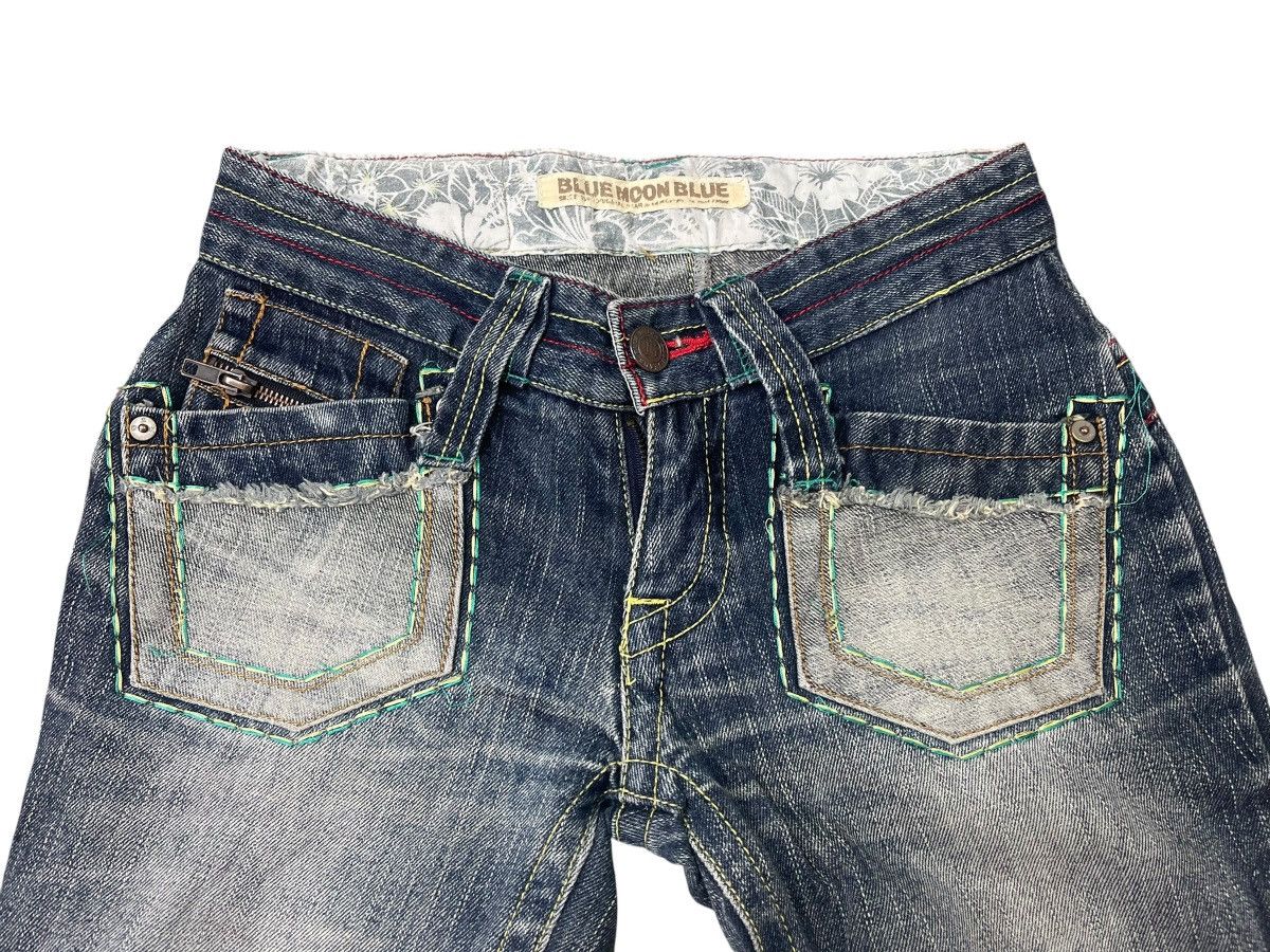 Japanese Brand Vintage Blue Moon Blue Jeans Streetwear Size US 29 - 4 Thumbnail