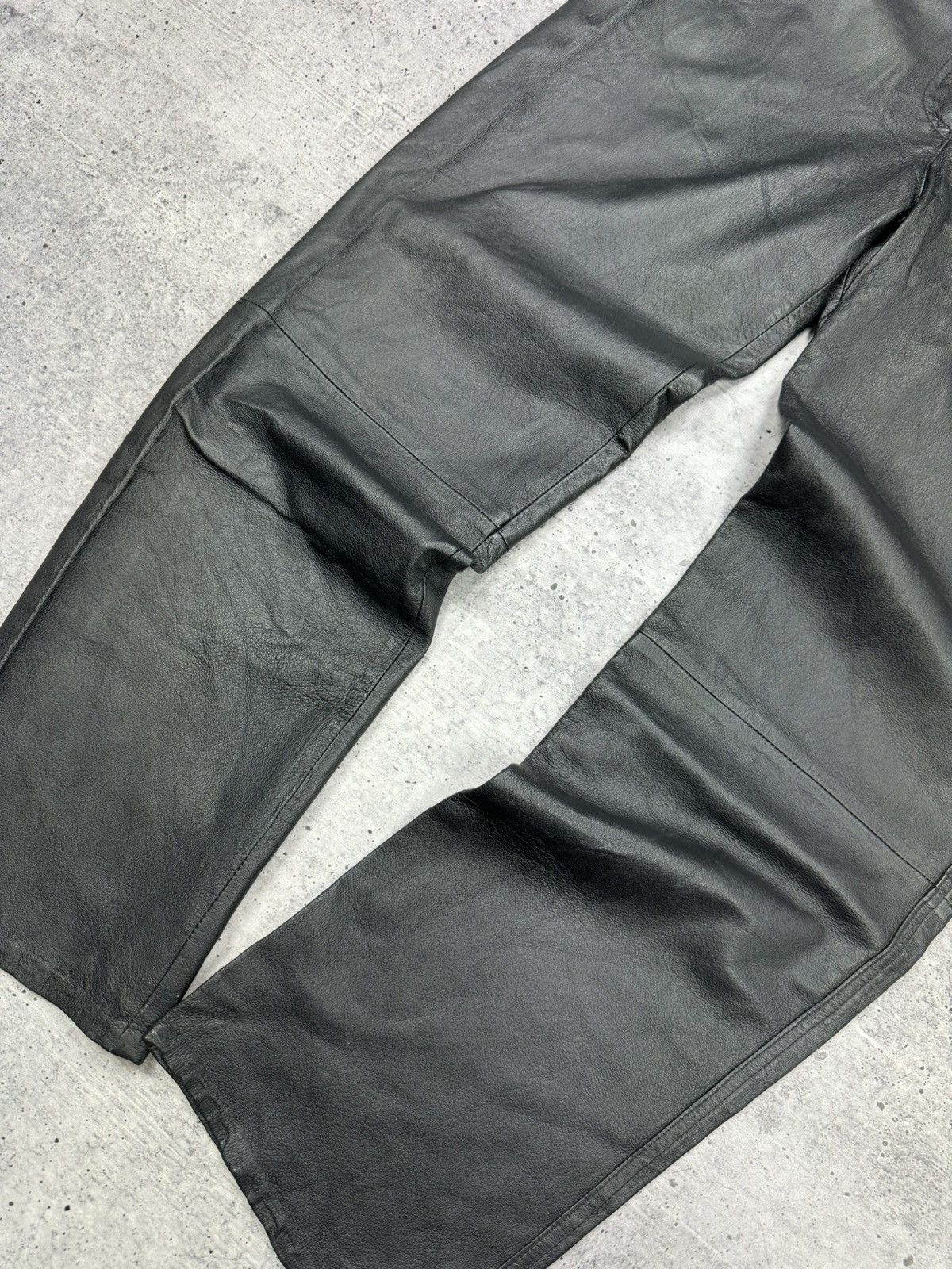 Genuine Leather × Vintage Vintage 90’s Y2K Style Casual Cowboy Genuine Leather Pants Size US 30 / EU 46 - 9 Thumbnail