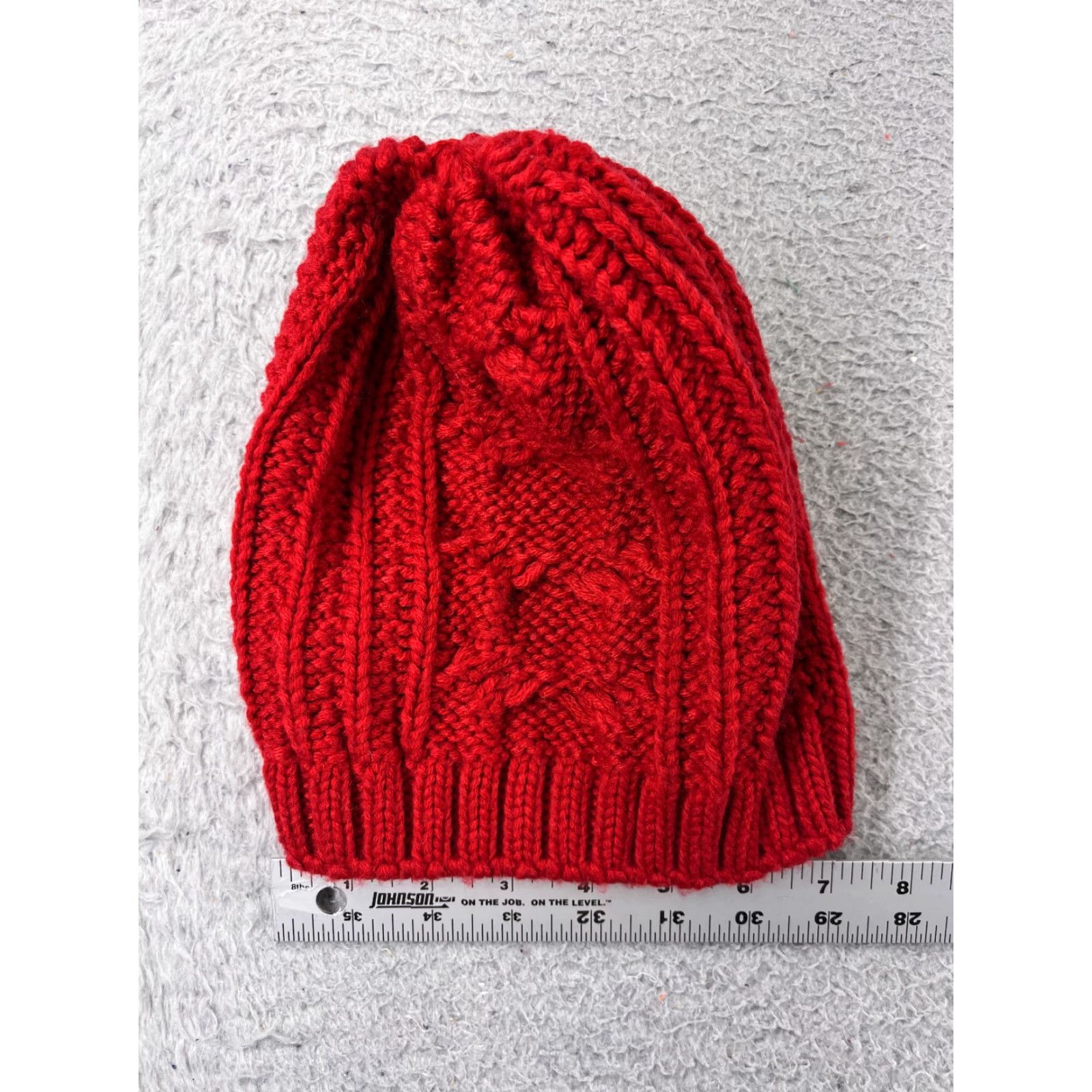 Merona Merona Beanie Merona Beanie Toque Womens One Size Red Cable Knit Acrylic Blend Winter Snow Ski Size ONE SIZE - 5 Thumbnail