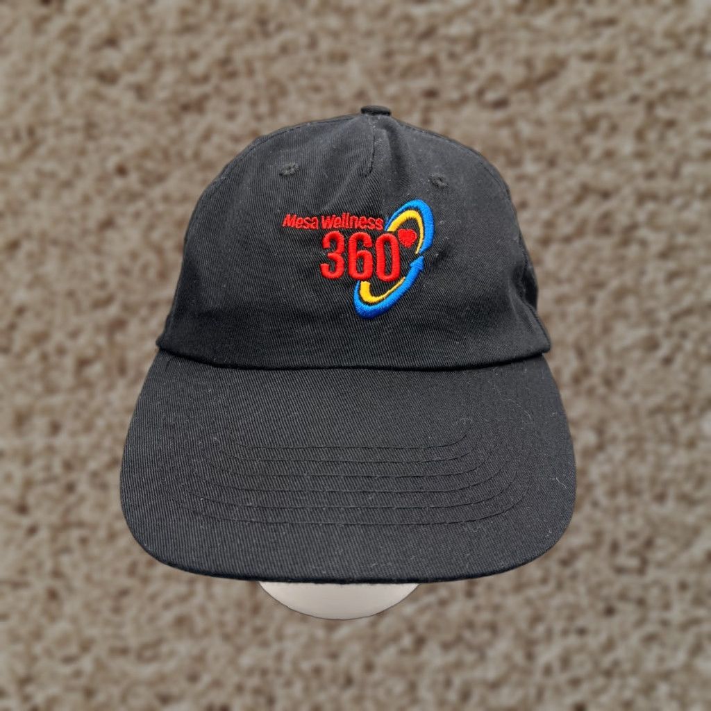 Vintage HitWear Mesa Wellness 360 Hat Cap Strap Back Adult One Size Black 100% Polyester Baseball Cap Logo Size ONE SIZE - 1 Thumbnail
