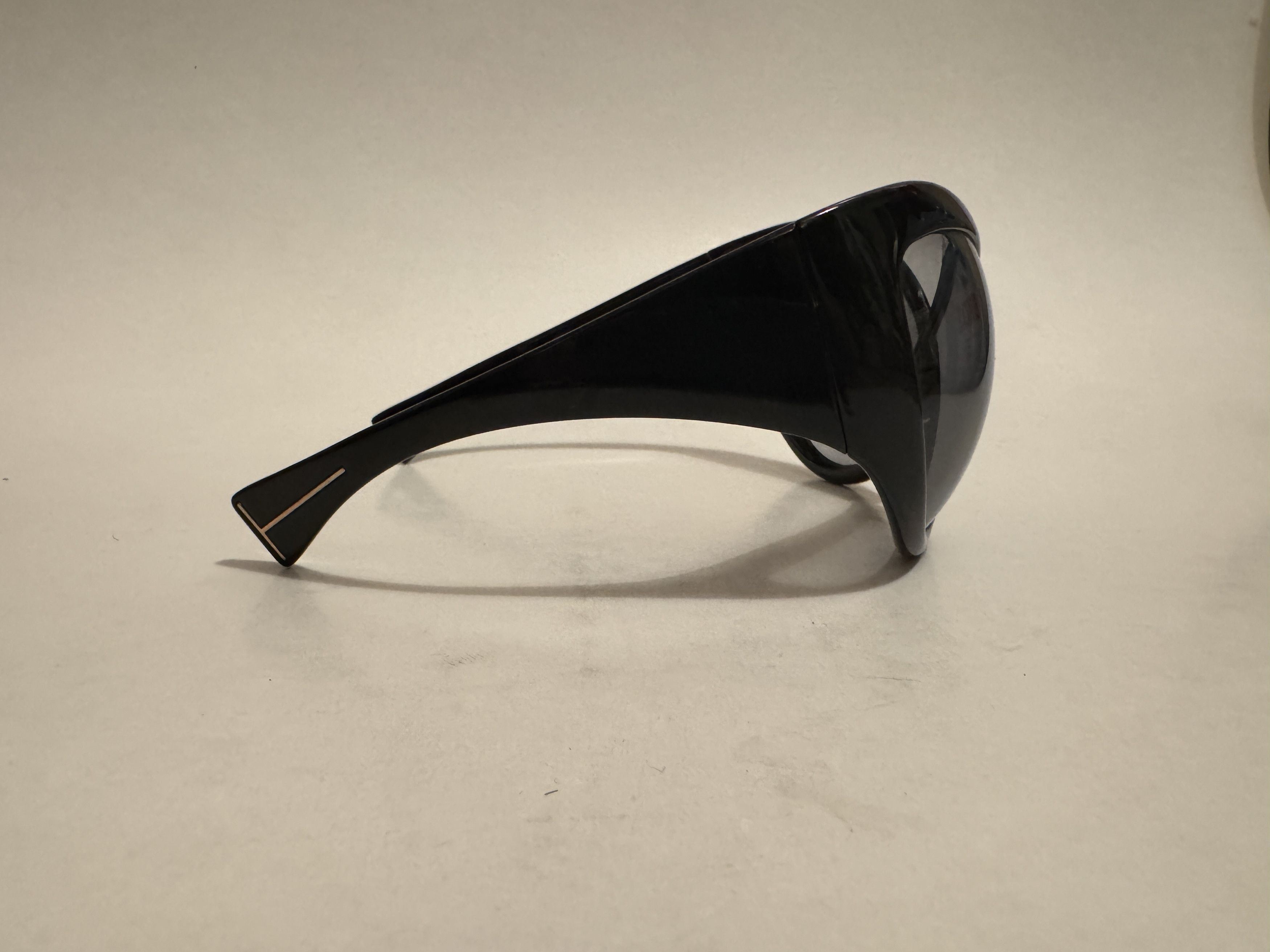 Tom Ford Tom Ford Daphne FT0219 Oversized Cat Eye Black Sunglasses Size ONE SIZE - 4 Thumbnail