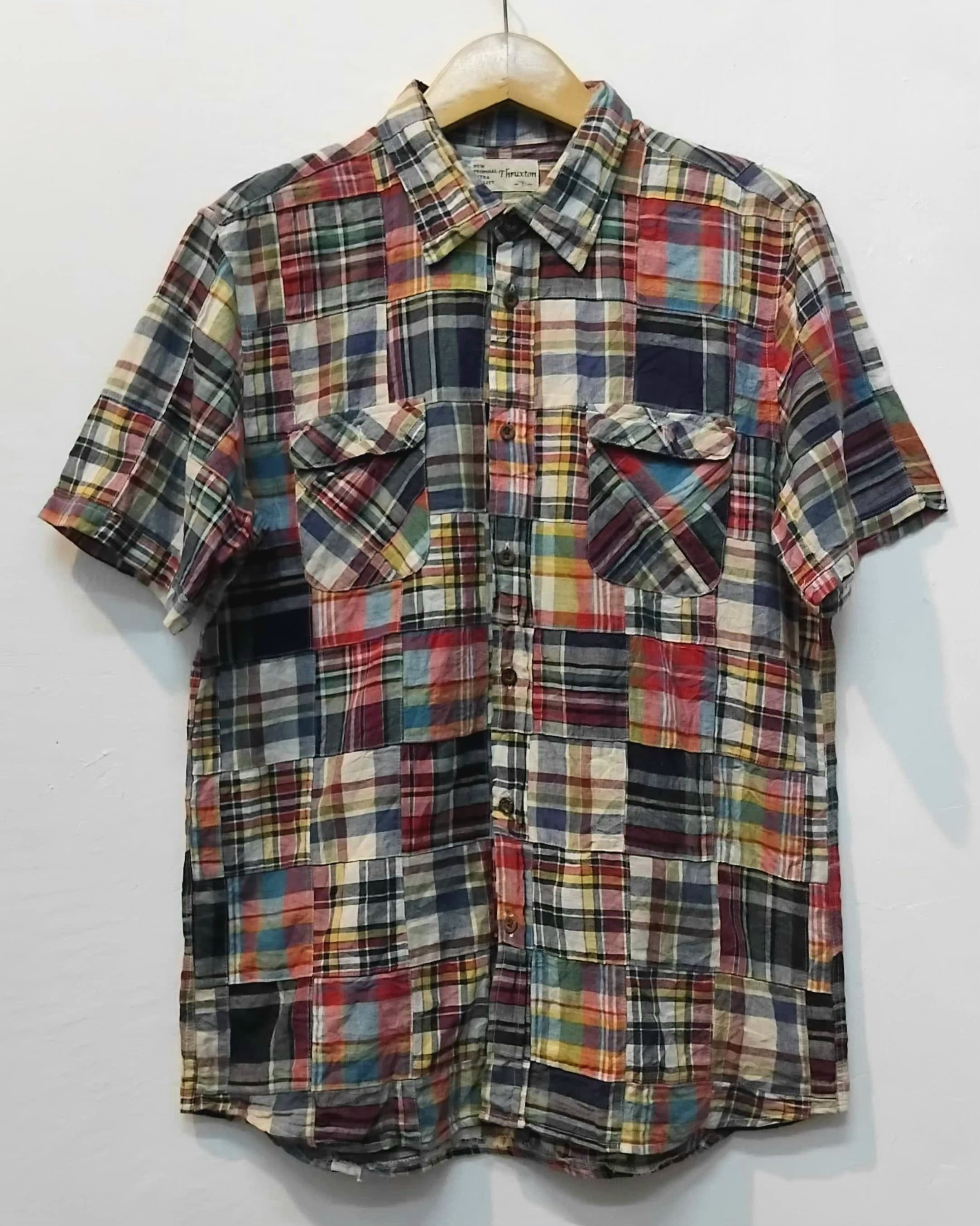Japanese Brand Thruxton Patchwork shirt Size US L / EU 52-54 / 3 - 1 Thumbnail
