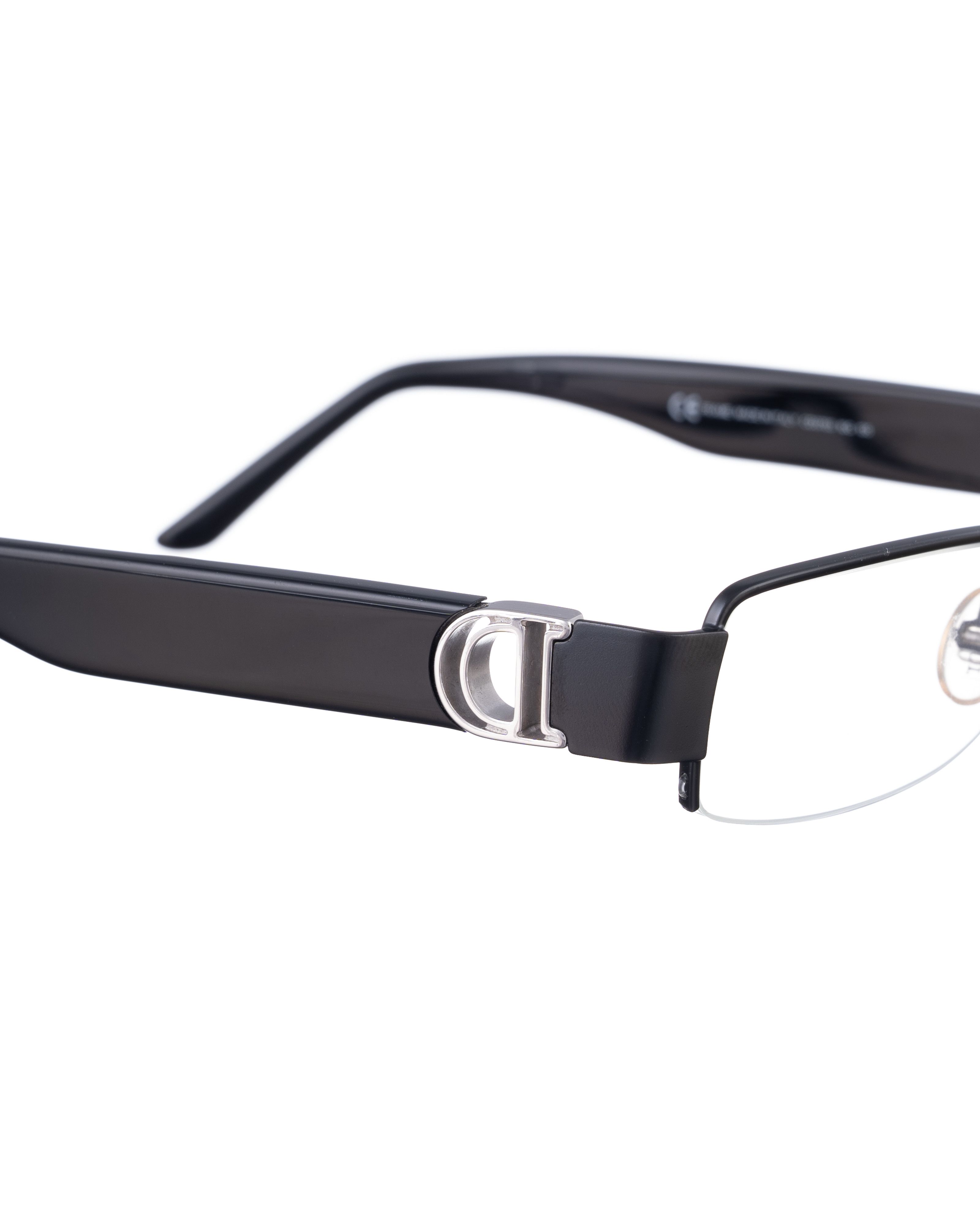 Dior Dior 00s Half Rim Black Glasses with Big Logo Size ONE SIZE - 1 Thumbnail