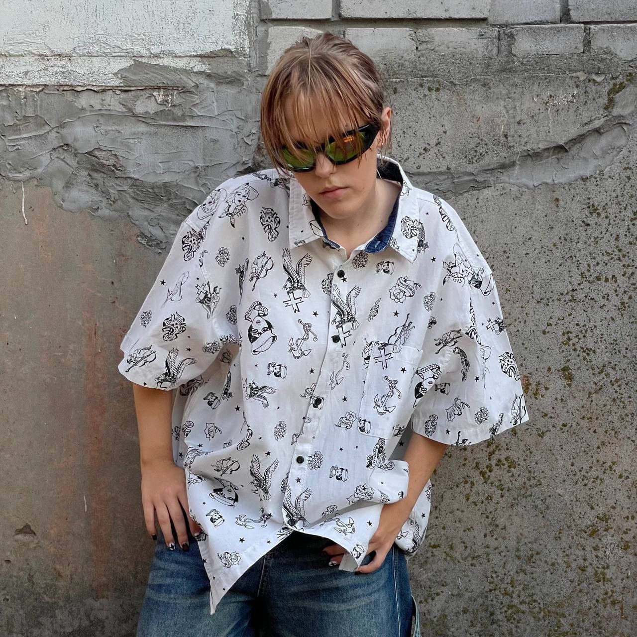 Japanese Brand × Vintage Vintage Japanese Style Shirt Old School Band Street style Size US XXL / EU 58 / 5 - 1 Thumbnail