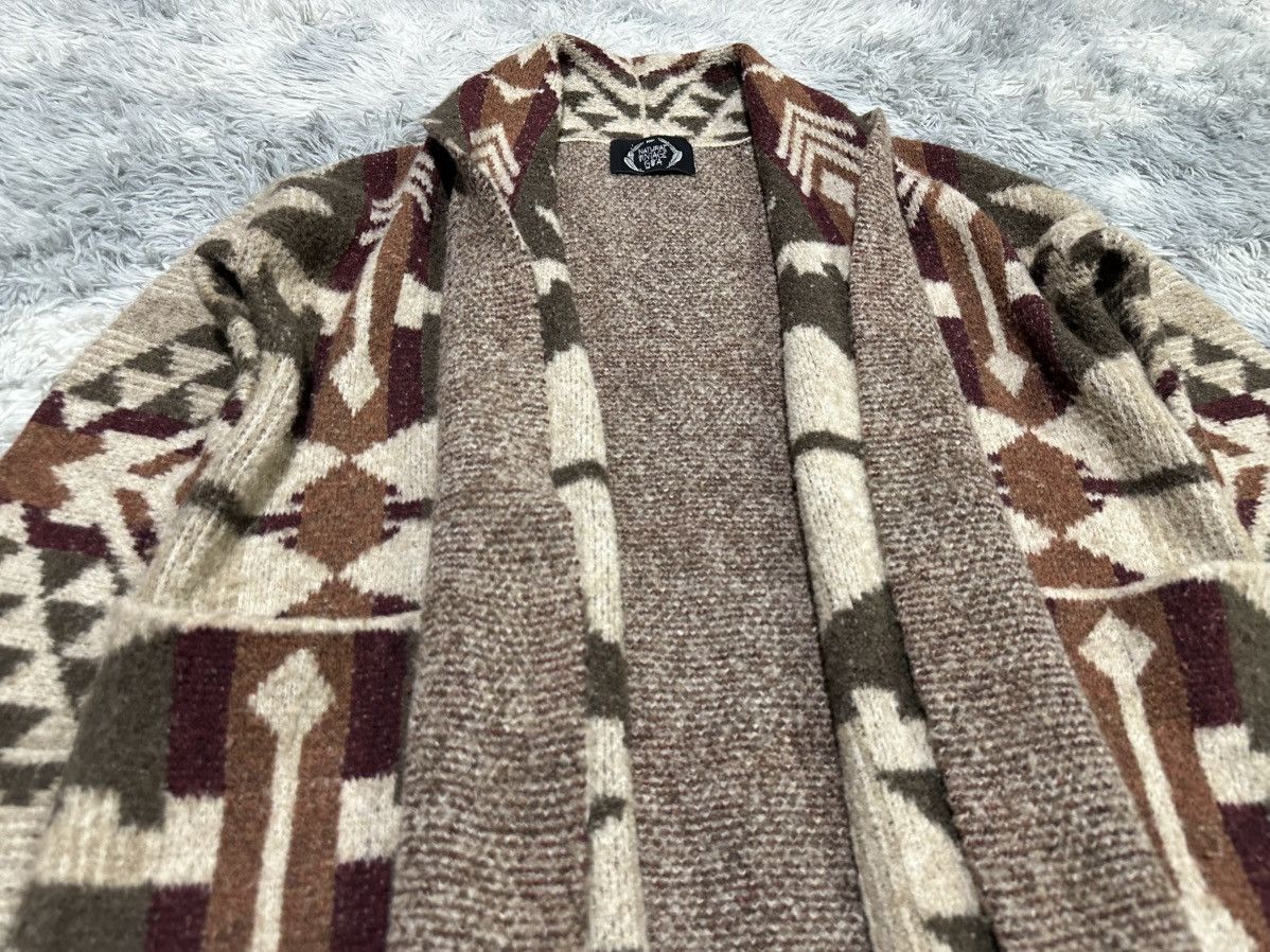 GOA 🔥Y2K Archived Goa Aztec Long Cardigan Shawl Collar Size US XL / EU 56 / 4 - 7 Thumbnail