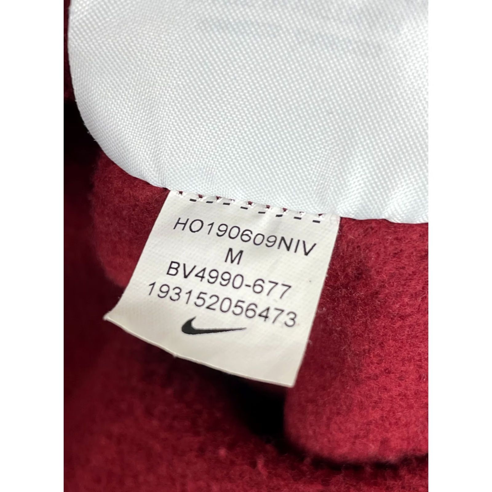 Nike Nike Sportswear Top Sweatshirt Womens Medium Shine Funnel Neck Half Zip Fleece BV4990-677 Red Long Sleeve Logo Pullover Size M / US 6-8 / IT 42-44 - 5 Thumbnail