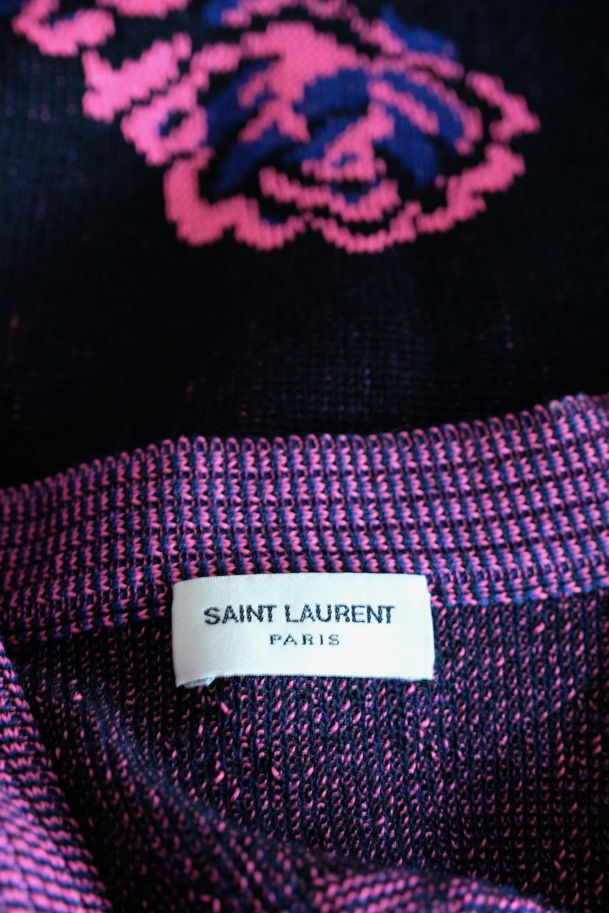 Hedi Slimane × Saint Laurent Paris Saint Laurent Rose Floral Cardigan Surf Sound Paris SS16 Size US L / EU 52-54 / 3 - 9 Thumbnail
