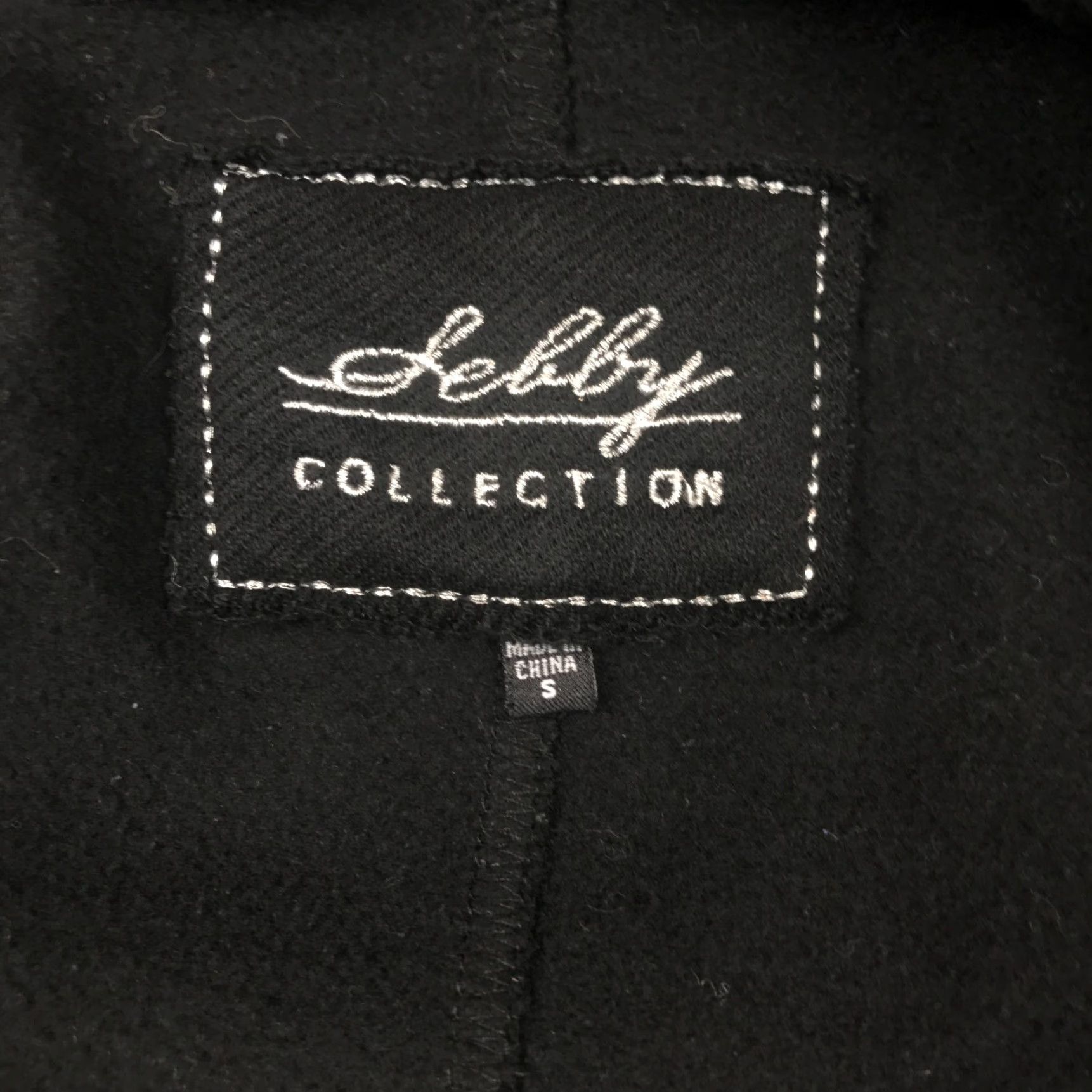 Vintage Sebby Womens Jacket Pea Coat Hooded Lined Pockets Black Small Polyester Insulated Mid-Length Casual Size S / US 4 / IT 40 - 6 Thumbnail