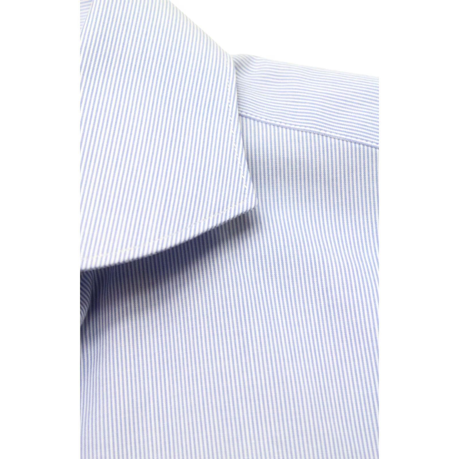 Suitsupply Suitsupply Dress Shirt Extra Slim Fit 41-7 / 16L Cutaway Collar Blue, Men's, Pinstripe, Button-Up, Formal, Business Size 42R - 5 Thumbnail