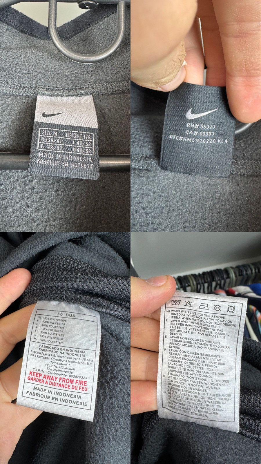 Nike Vintage Nike 1/4 Zip Fleece Pullover Side Zips Size US M / EU 48-50 / 2 - 4 Thumbnail