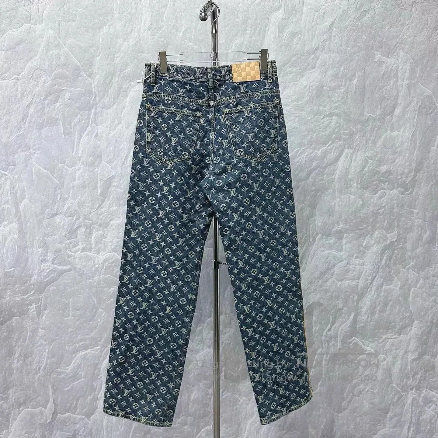 Louis Vuitton louis vuitton denim pants with logo print. Size US 34 / EU 50 - 3 Thumbnail
