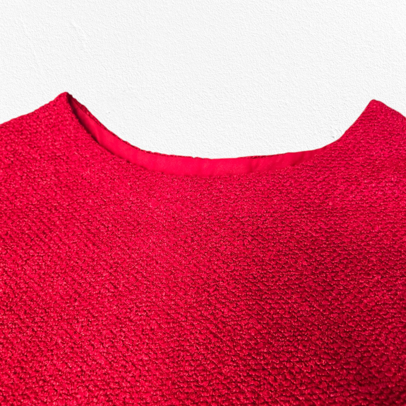 Worthington Worthington Red Textured Knit Tapered Sweater Size Medium Size M / US 6-8 / IT 42-44 - 6 Thumbnail
