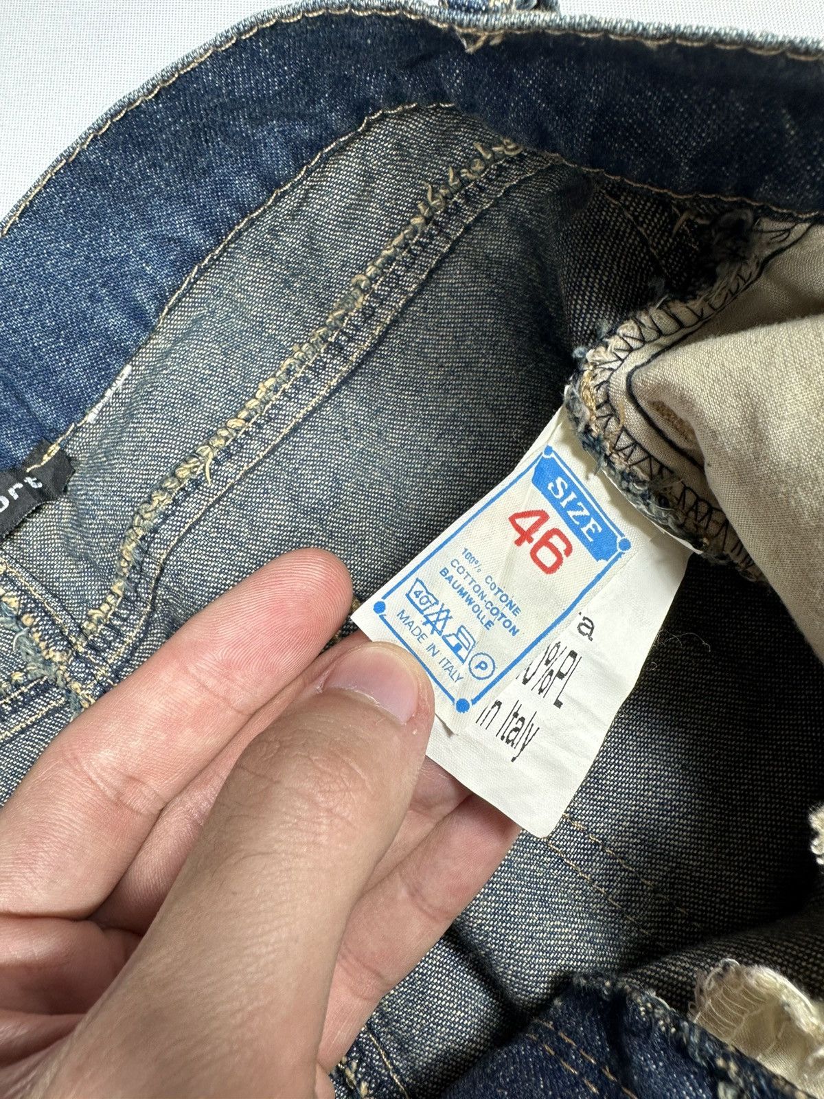 Vintage Parisport Y2k Vintage Distressed Star Straight Flared Jeans Size 28" / US 6 / IT 42 - 11 Thumbnail