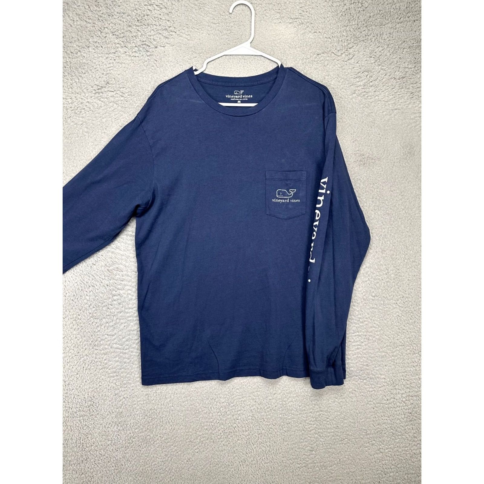 Vineyard Vines Vineyard Vines Sweater Mens Medium Blue Graphic Whale Pullover Sweatshirt Pocket Size US M / EU 48-50 / 2 - 3 Thumbnail