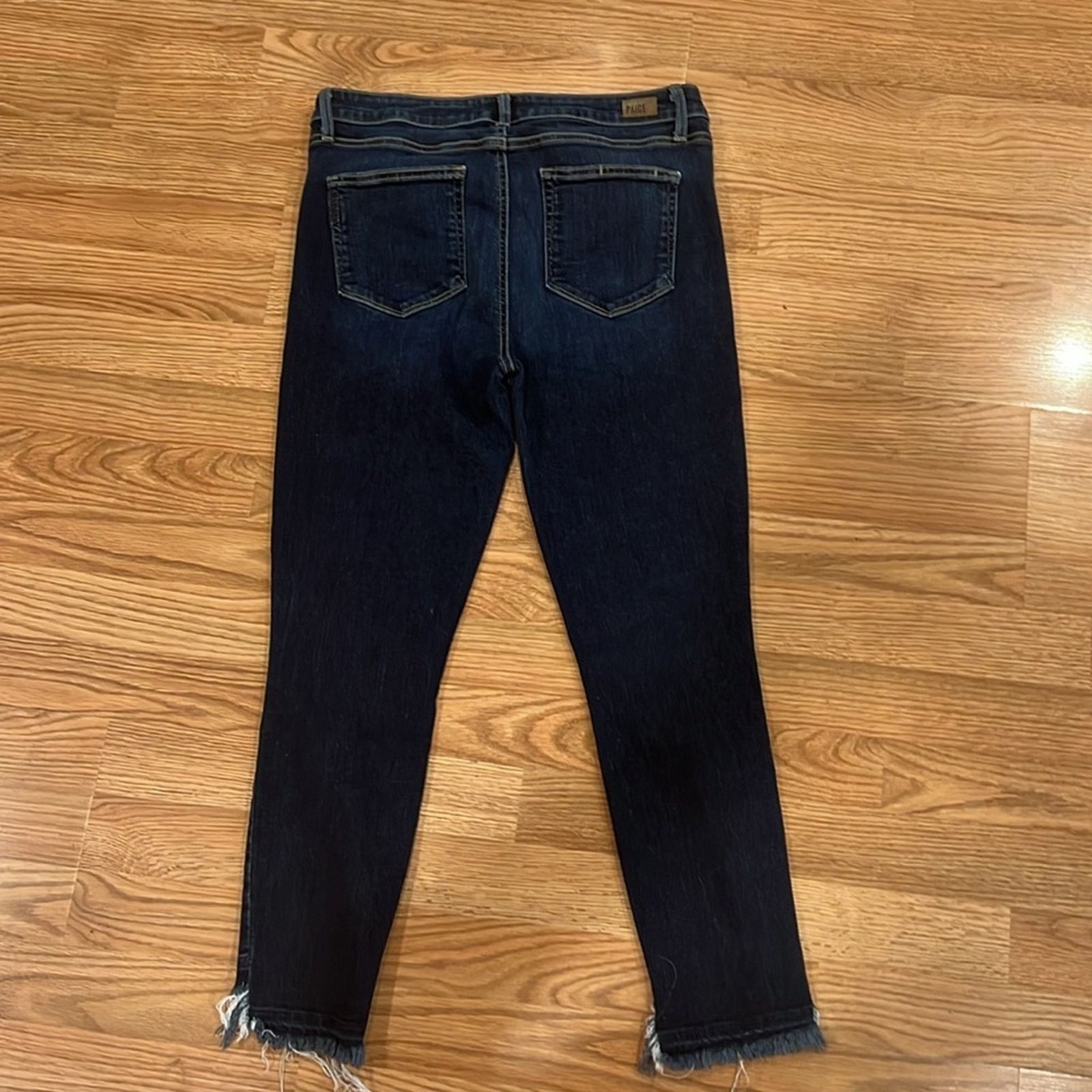 Paige Paige Hoxton Crop Skinny Jeans with Raw Hem Size 31" - 6 Thumbnail