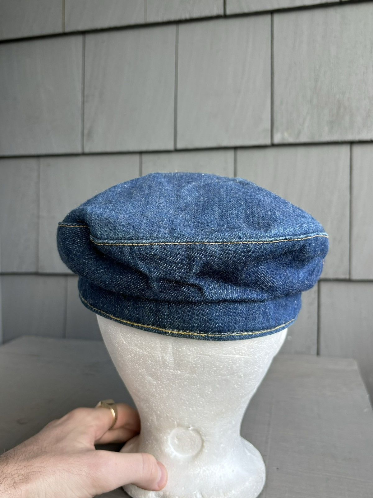 Levi's Vintage Levi's Orange Tab Hat 1970s Denim Newsboy Flatcap 70 Size ONE SIZE - 12 Thumbnail