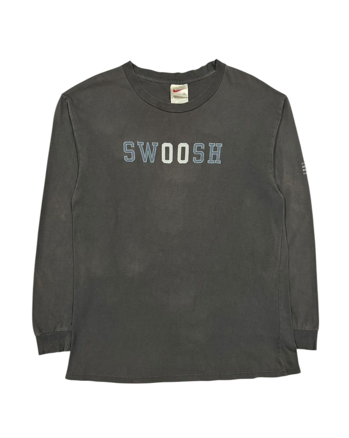 Nike × Vintage Vtg🔥Y2k Nike Swoosh 2000 Spellout Longsleeve Tee Size US M / EU 48-50 / 2 - 2 Thumbnail