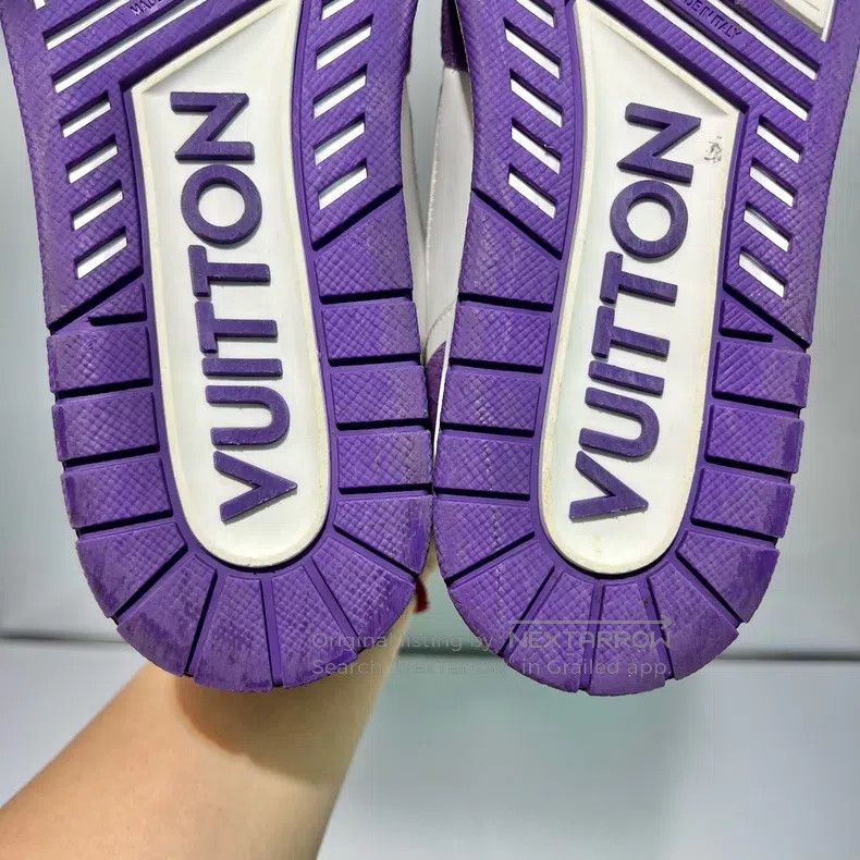 Louis Vuitton Louis Vuitton White and Purple Velcro shoes Size US 8.5 / EU 41-42 - 8 Thumbnail