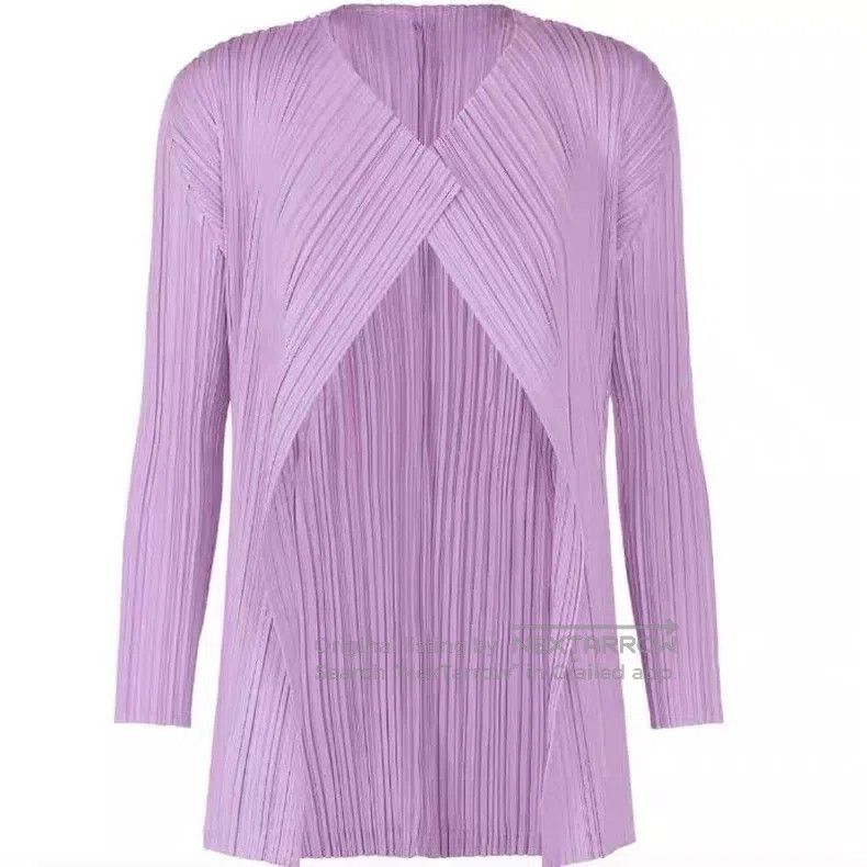 Issey Miyake Issey Miyake Soft Cotton Cardigan Purple Size L / US 10 / IT 46 - 1 Thumbnail
