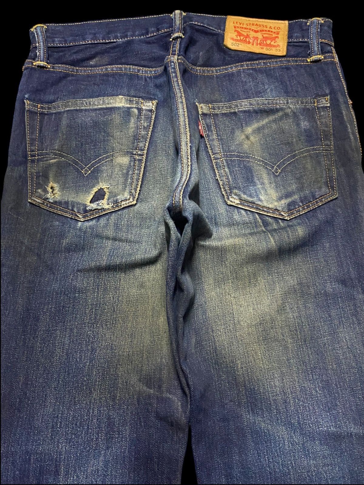 Levi's Levis 502 Mud Wash Distressed Loose Jeans Size US 31 - 4 Thumbnail