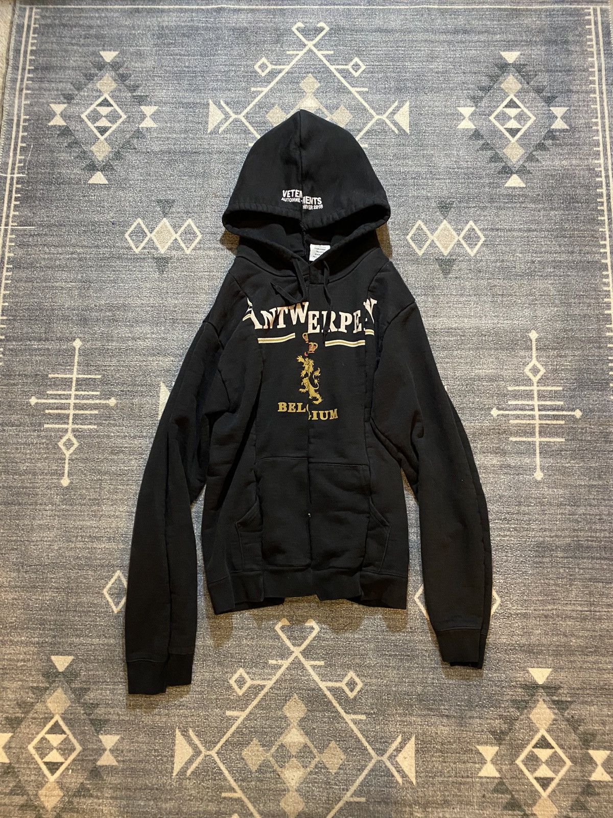 Vetements Vetements black split hoodie Antwerpen | Grailed