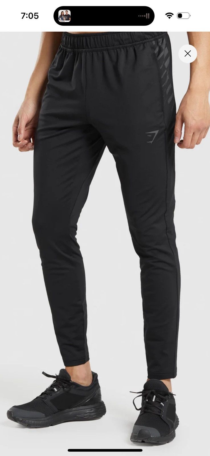 Gymshark Black gymshark sport stripe joggers Size US 30 / EU 46 - 9 Thumbnail